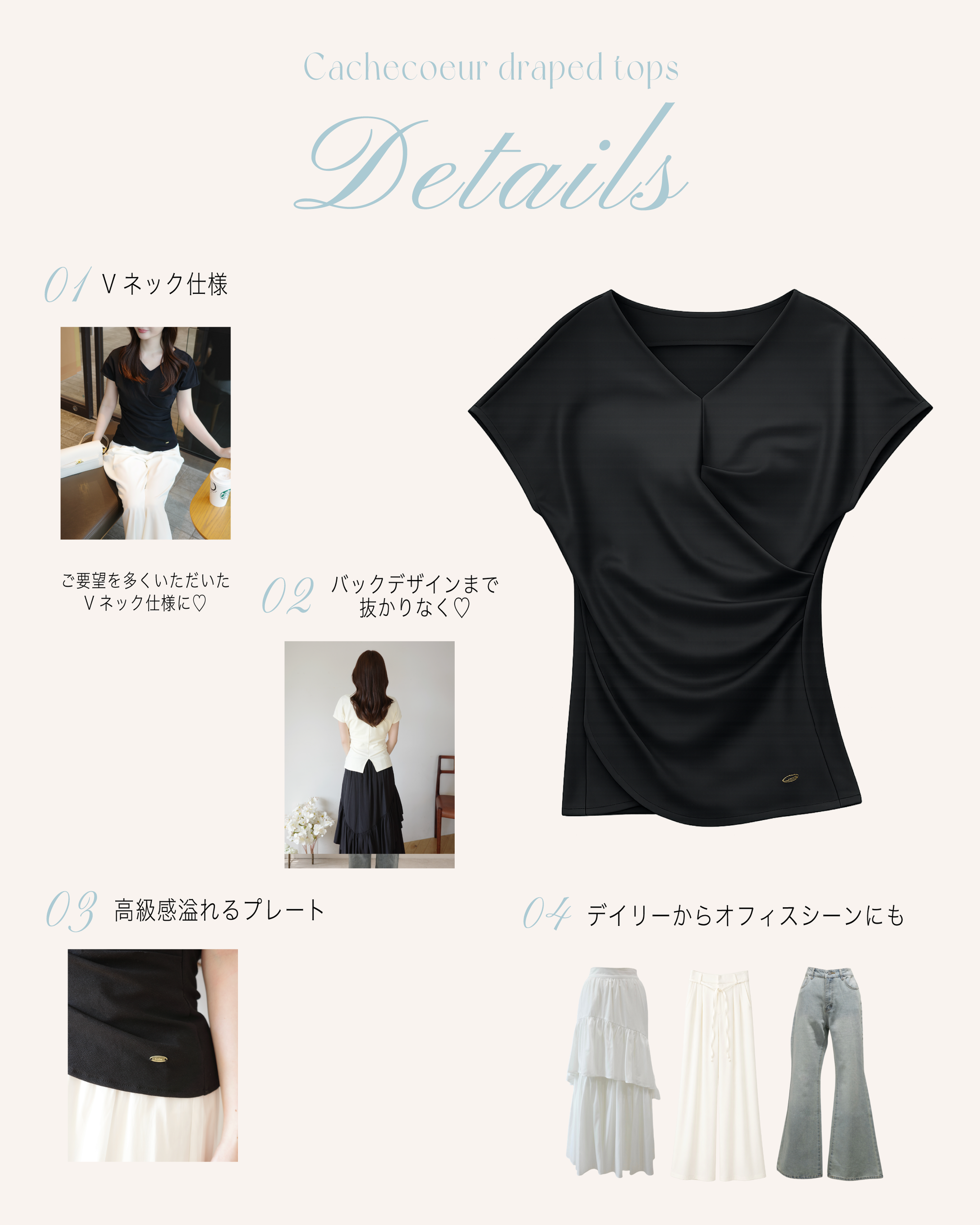 La lune 新作⭐︎ノースリーブカシュクールドレープワンピース