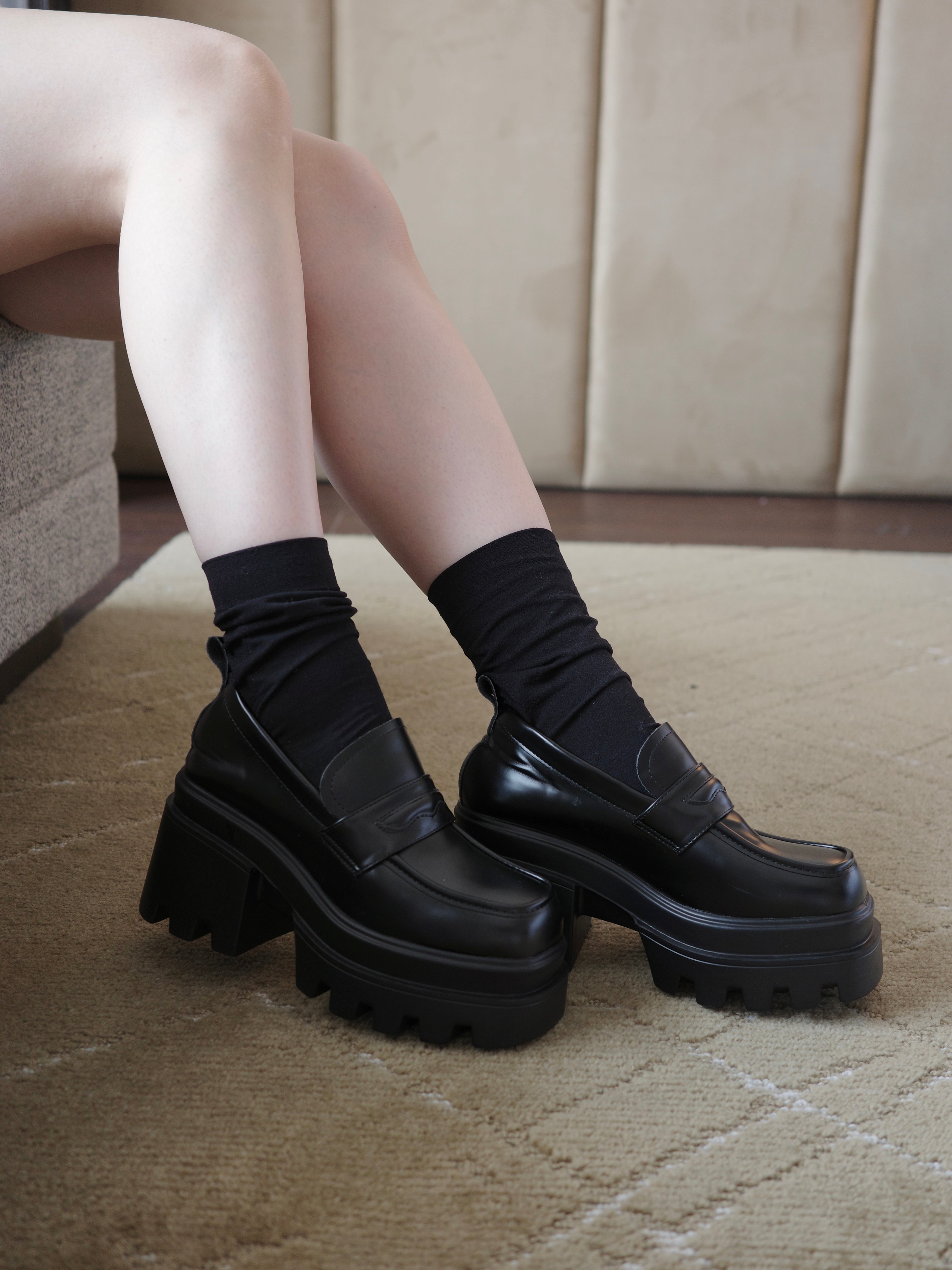 チャンキーヒール厚底ローファー – lucias tokyo