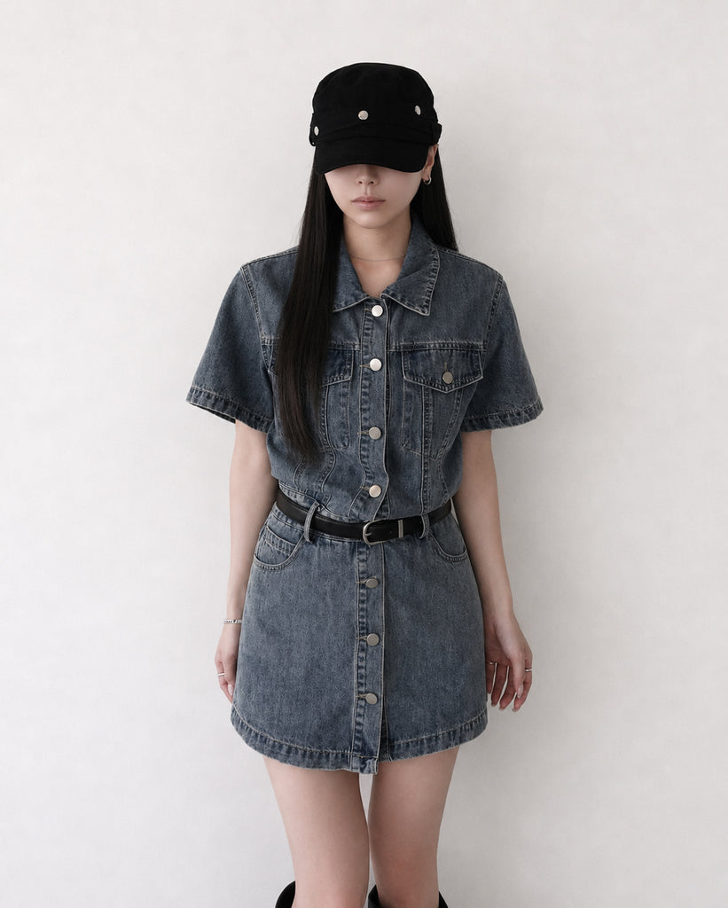再入荷なし】デニムミニワンピース – lucias tokyo